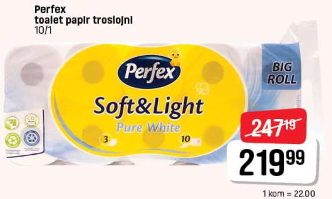 Perfex toaleta papir troslojni