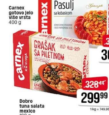Carnex gotovo jelo više vrsta