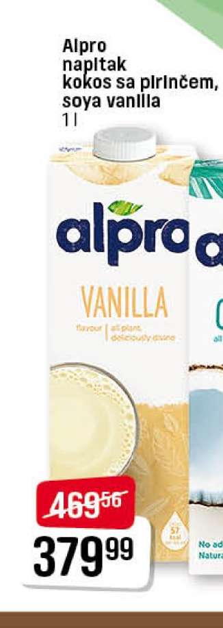 Alpro napitak kokos sa pirinčem, soya vanilla