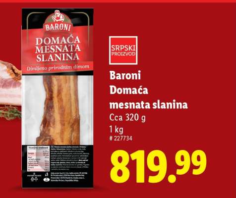 Baroni Domaća mesnata slanina