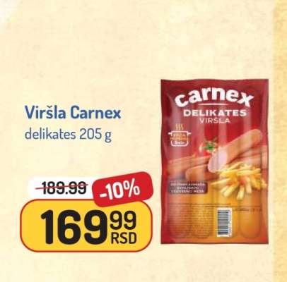Viršla Carnex delikates 205 g