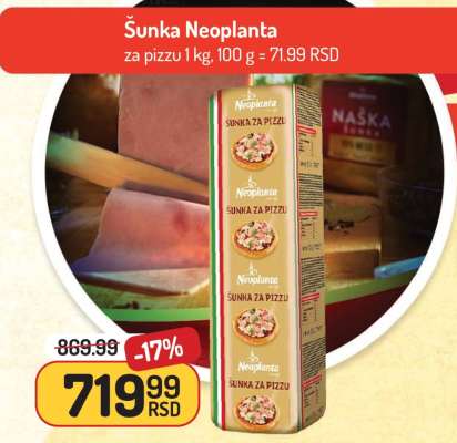 Šunka Neoplanta za pizzu