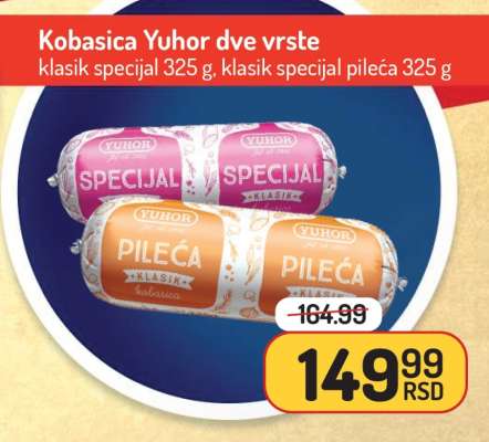 Kobasica Yuhor dve vrste