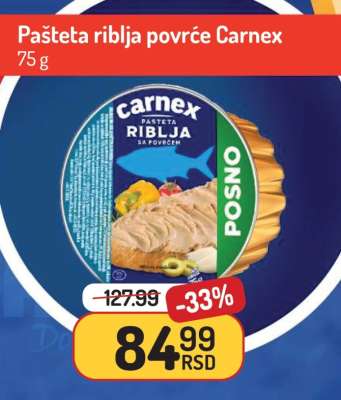 Pašteta riblja povrće Carnex