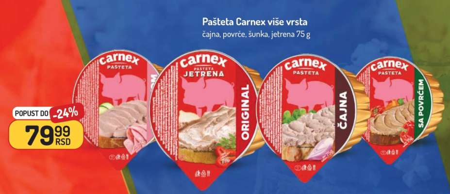 Pašteta Carnex više vrsta