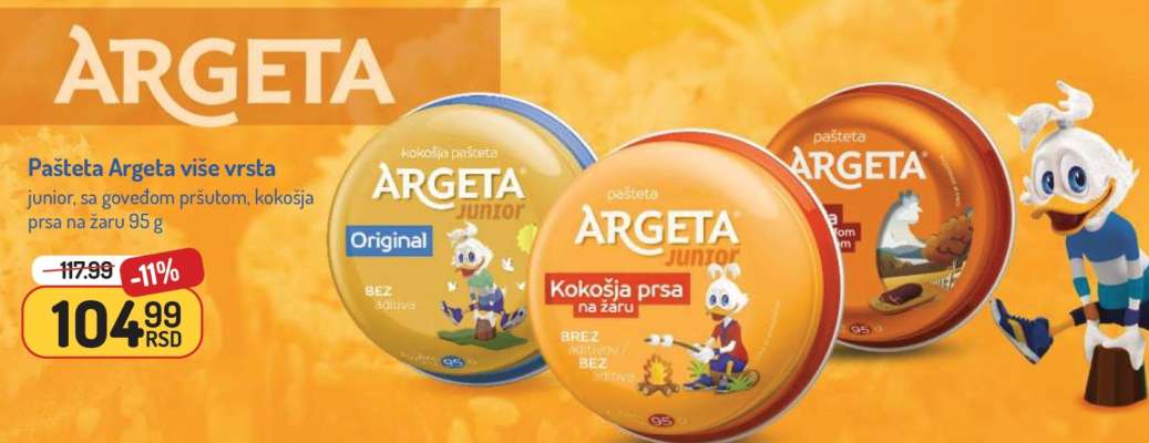 Pašteta Argeta više vrsta