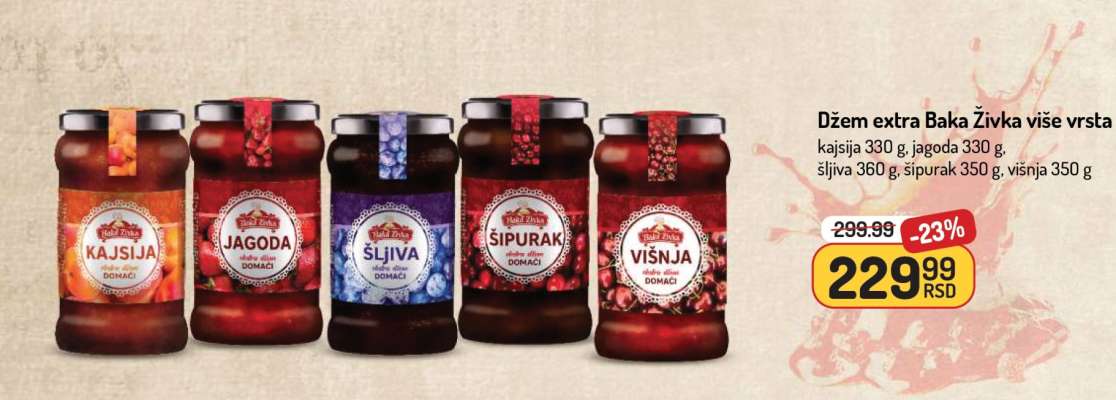 Džem extra Baka Živka više vrsta