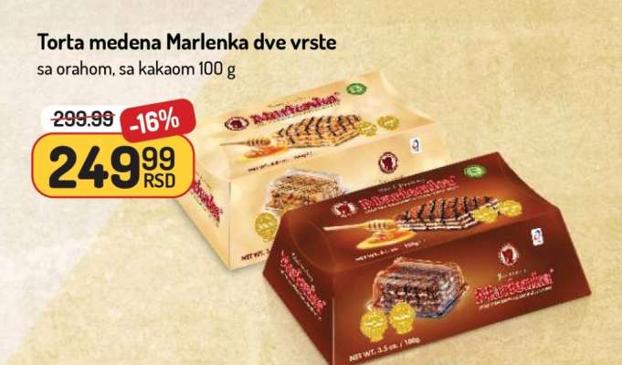 Torta medena Marlenka dve vrste