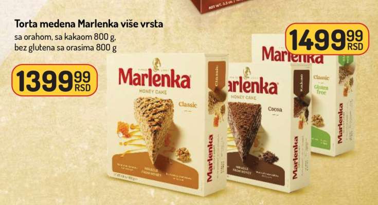 Torta medena Marlenka više vrsta