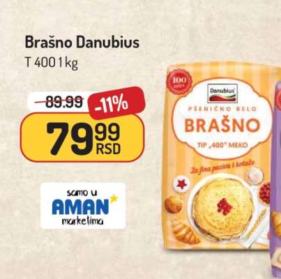 Brašno Danubius T 400 1 kg