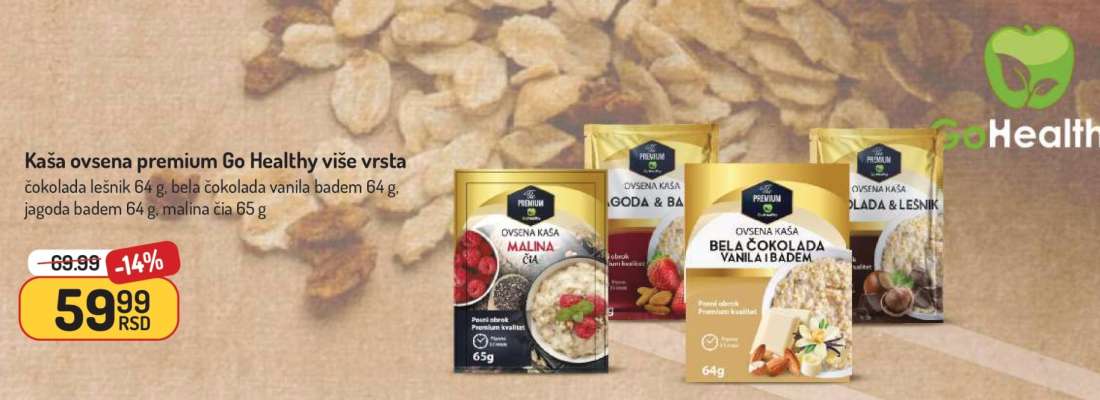 Kaša ovsena premium Go Healthy