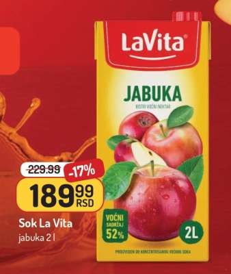 Sok La Vita jabuka 2 l