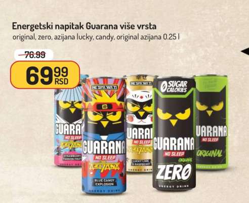 Energetski napitak Guarana više vrsta