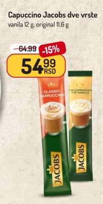 Cappuccino Jacobs dve vrste