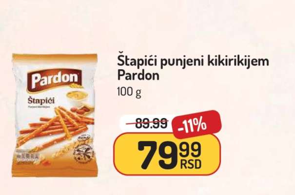 Štapići punjeni kikirikijem Pardon