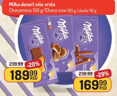 Milka desert više vrsta