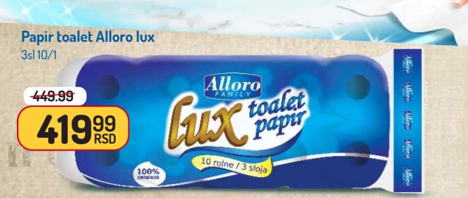 Papir toalet Alloro lux