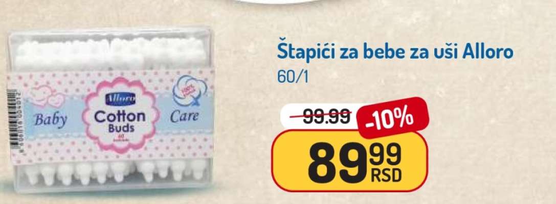 Štapići za bebe za uši Alloro
