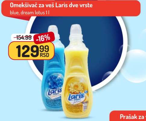 Omekšivač za veš Laris dve vrste
