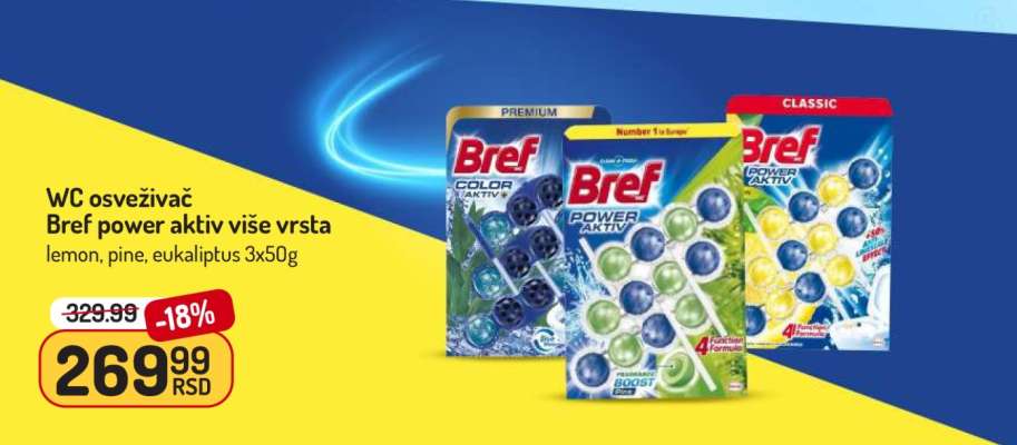 WC osveživač Bref power aktiv više vrsta