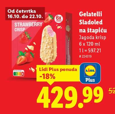 Gelatelli Sladoled na štapiću