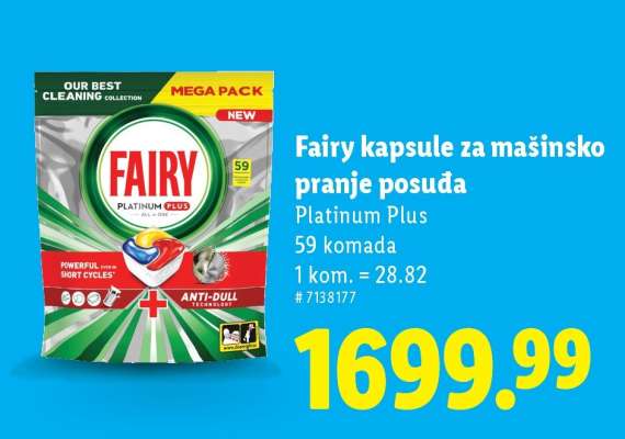 Fairy Kapsule za mašinsko pranje posuđa