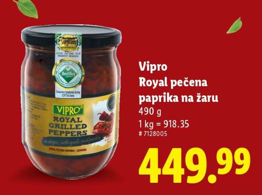 Vipro Royal pečena paprika na žaru