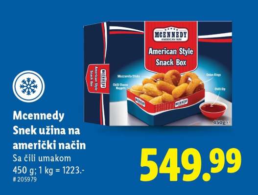 Mcennedy Snek užina na američki način