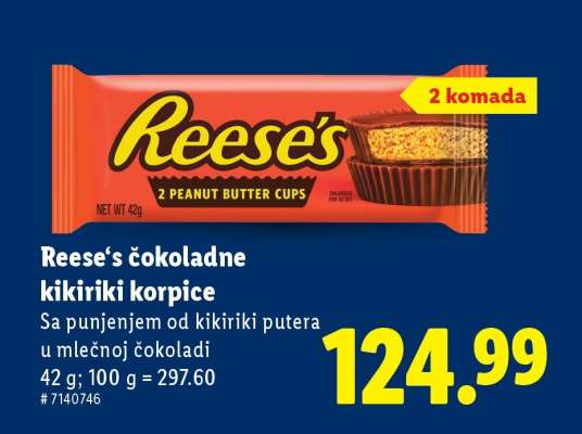 Reese's Čokoladne kikiriki korpice