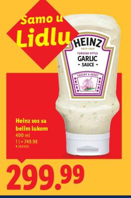 Heinz sos sa belim lukom