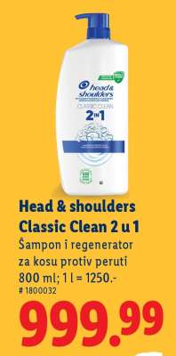 head & shoulders Classic Clean 2 u 1