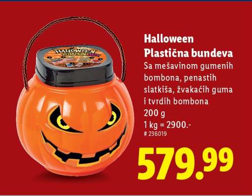 Halloween Plastična bundeva