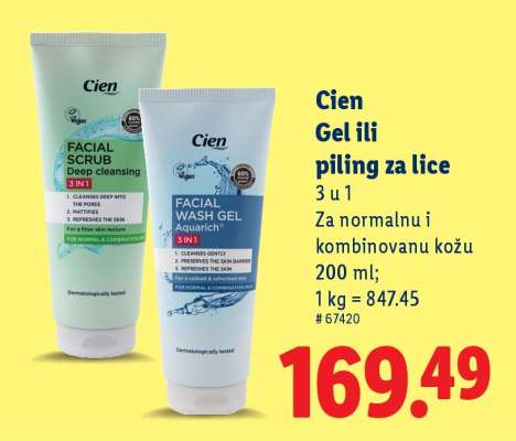 Cien Gel ili piling za lice