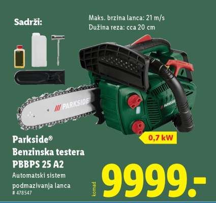 Parkside Benzinska testera PBBPS 25 A2