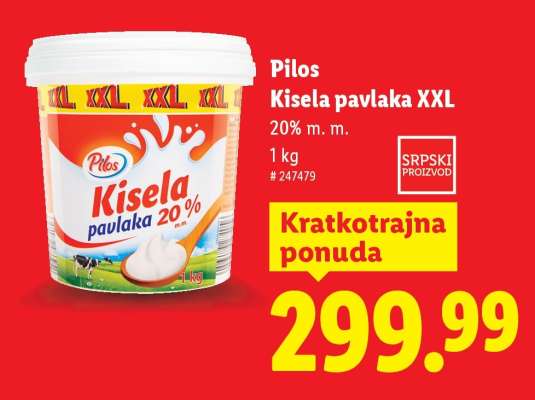 Pilos Kisela pavlaka XXL