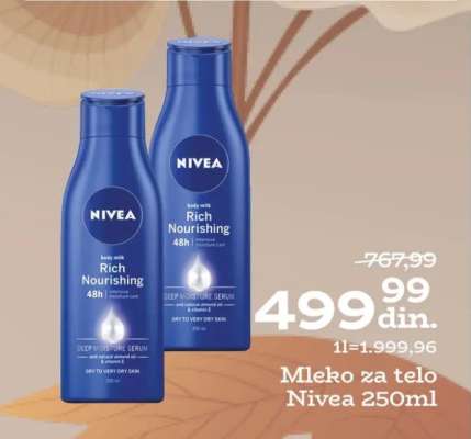 Mleko za telo Nivea 250ml