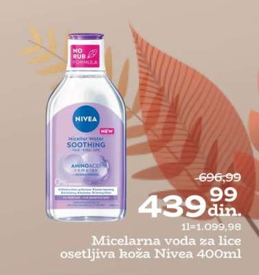 Micelarna voda za lice osetljiva koža Nivea 400ml