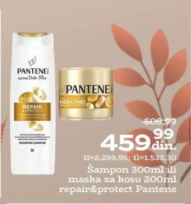 Šampon 300ml ili maska za kosu 200ml repair&protect Pantene