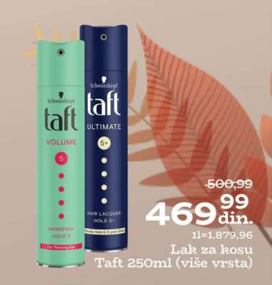 Lak za kosu Taft 250ml više vrsta