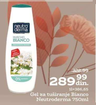 Gel za tuširanje Bianco Neutroderma 750ml