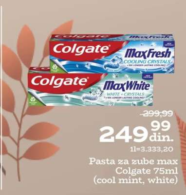 Pasta za zube max Colgate 75ml