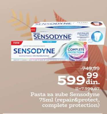 Pasta za zube Sensodyne 75ml (repair&protect, complete protection)
