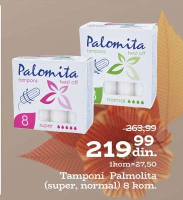Tamponi Palmolita (super, normal) 8 kom.