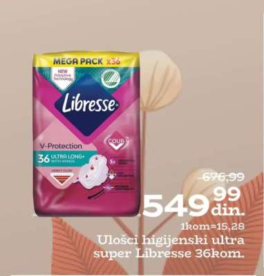 Ulošci higijenski ultra super Libresse 36kom.