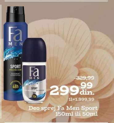 Deo sprej Fa Men Sport