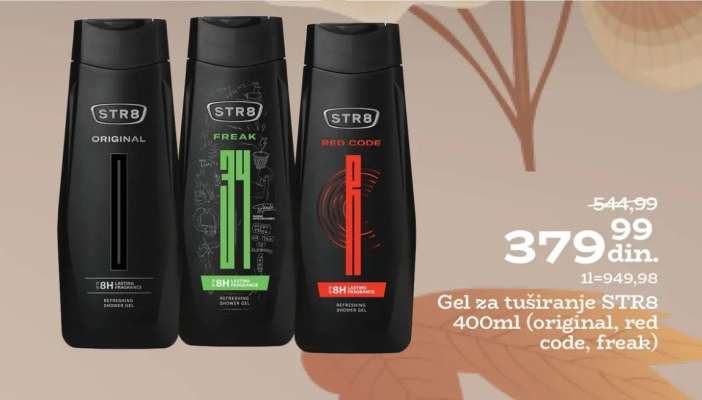 Gel za tuširanje STR8 400ml (original, red code, freak)