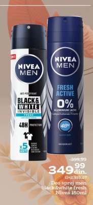Deo sprej men black&white fresh Nivea 150ml
