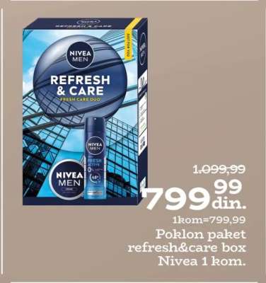 Poklon paket refresh&care box Nivea 1 kom.