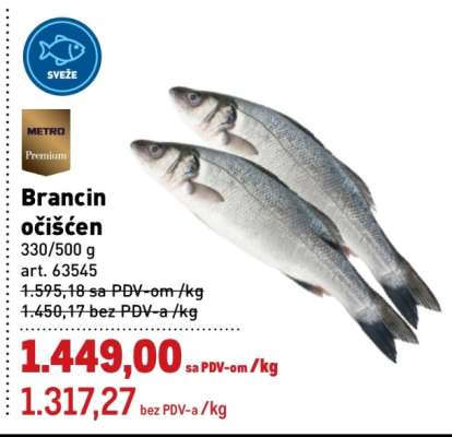 Brancin očišćen