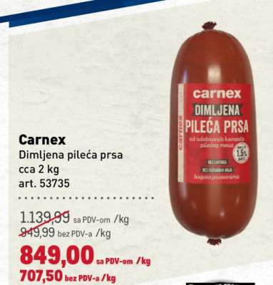 Carnex Dimljena pileća prsa